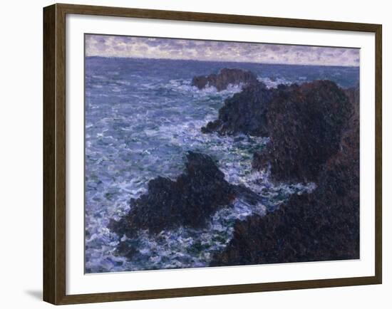 Tempête sur la côte de Belle-Ile-Claude Monet-Framed Giclee Print