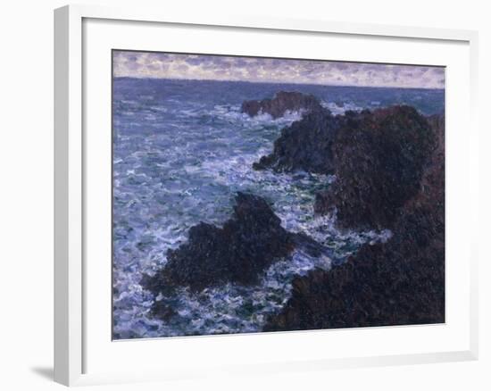 Tempête sur la côte de Belle-Ile-Claude Monet-Framed Giclee Print