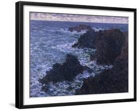 Tempête sur la côte de Belle-Ile-Claude Monet-Framed Giclee Print