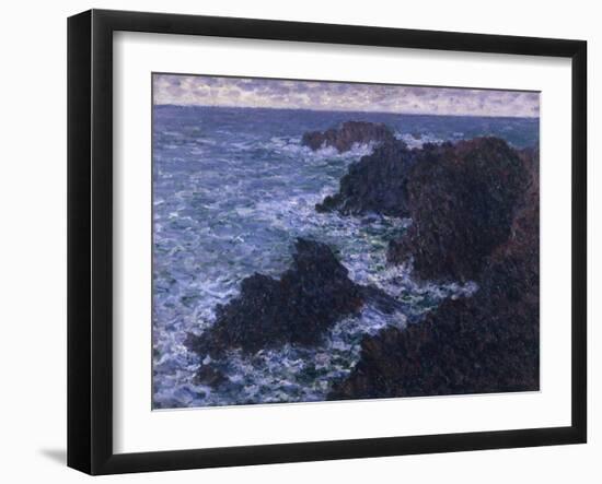Tempête sur la côte de Belle-Ile-Claude Monet-Framed Giclee Print