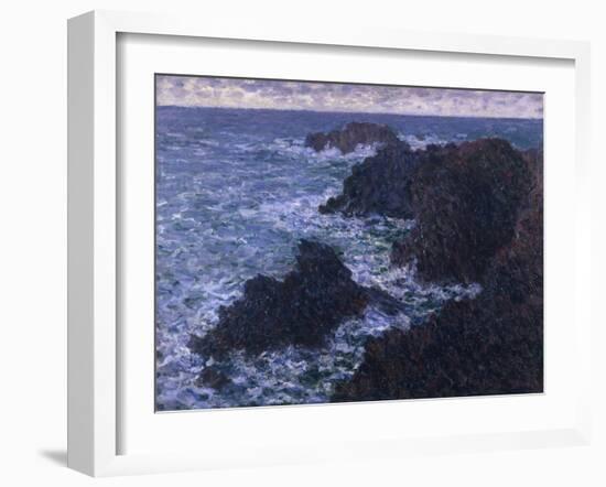 Tempête sur la côte de Belle-Ile-Claude Monet-Framed Giclee Print