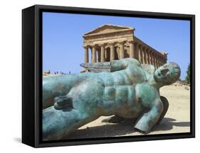 Tempio Della Concordia, Valle Dei Tempi, Agrigento, Sicily, Italy-Katja Kreder-Framed Stretched Canvas