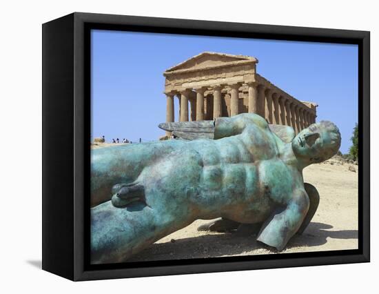 Tempio Della Concordia, Valle Dei Tempi, Agrigento, Sicily, Italy-Katja Kreder-Framed Stretched Canvas