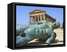 Tempio Della Concordia, Valle Dei Tempi, Agrigento, Sicily, Italy-Katja Kreder-Framed Stretched Canvas