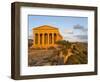 Tempio Di Concordia (Concord) at Sunset, Valle Dei Templi, UNESCO World Heritage Site, Agrigento, S-Stuart Black-Framed Photographic Print