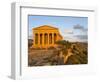 Tempio Di Concordia (Concord) at Sunset, Valle Dei Templi, UNESCO World Heritage Site, Agrigento, S-Stuart Black-Framed Photographic Print