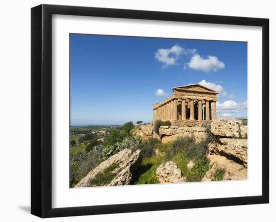 Tempio Di Concordia (Concord), Valle Dei Templi, UNESCO World Heritage Site, Agrigento, Sicily, Ita-Stuart Black-Framed Photographic Print