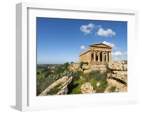 Tempio Di Concordia (Concord), Valle Dei Templi, UNESCO World Heritage Site, Agrigento, Sicily, Ita-Stuart Black-Framed Photographic Print