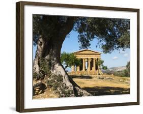 Tempio Di Concordia (Concord), Valle Dei Templi, UNESCO World Heritage Site, Agrigento, Sicily, Ita-Stuart Black-Framed Photographic Print