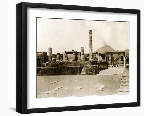 Tempio Di Giove, Pompeii, Italy, C1900s-null-Framed Giclee Print