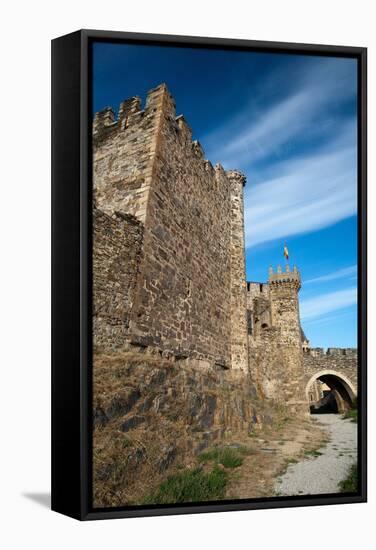 Templar Castle, Town of Ponferrada in Spain-Felipe Rodriguez-Framed Stretched Canvas