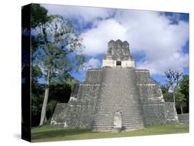 Temple 2 from the Front, Mayan Site, Tikal, Unesco World Heritage Site, Guatemala, Central America-Upperhall-Stretched Canvas