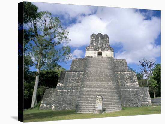 Temple 2 from the Front, Mayan Site, Tikal, Unesco World Heritage Site, Guatemala, Central America-Upperhall-Stretched Canvas