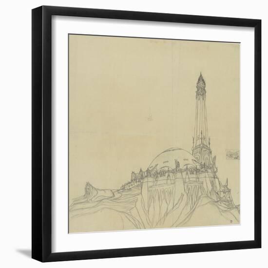 Temple à la Pensée, dédié à Beethoven : vue perspective depuis l'arrière du temple-François Garas-Framed Giclee Print