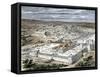 Temple and the City of Jerusalem When Part of the Roman Empire, About the Time of Jesus-null-Framed Stretched Canvas