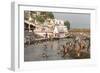 Temple at Har-Ki-Pairi, on Bank of River Ganges, Haridwar, Uttarakhand, India, Asia-Tony Waltham-Framed Photographic Print