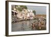 Temple at Har-Ki-Pairi, on Bank of River Ganges, Haridwar, Uttarakhand, India, Asia-Tony Waltham-Framed Photographic Print