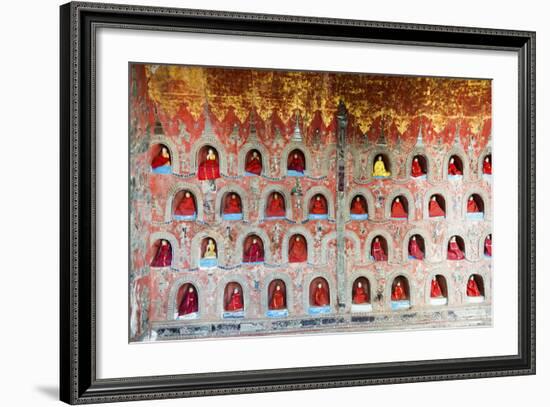 Temple at Shwe Yaunghwe Kyaung Monastery Just Outside Inle Lake, Shan State, Myanmar (Burma), Asia-Jordan Banks-Framed Photographic Print