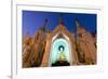 Temple at Shwedagon Paya (Pagoda) Floodlit at Night, Yangon (Rangoon), Myanmar (Burma), Asia-Lee Frost-Framed Photographic Print