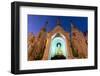 Temple at Shwedagon Paya (Pagoda) Floodlit at Night, Yangon (Rangoon), Myanmar (Burma), Asia-Lee Frost-Framed Photographic Print