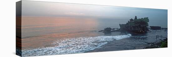 Temple at Sunrise, Tanah Lot Temple, Tanah Lot, Bali, Indonesia-null-Stretched Canvas