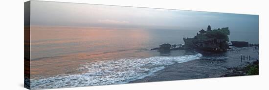 Temple at Sunrise, Tanah Lot Temple, Tanah Lot, Bali, Indonesia-null-Stretched Canvas