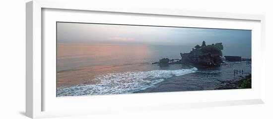 Temple at Sunrise, Tanah Lot Temple, Tanah Lot, Bali, Indonesia-null-Framed Photographic Print