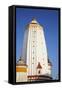 Temple at Swayambhunath Stupa, UNESCO World Heritage Site, Kathmandu, Nepal, Asia-Ian Trower-Framed Stretched Canvas