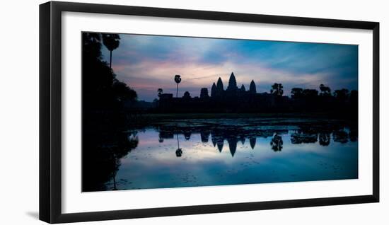 Temple at the Lakeside, Angkor Wat, Angkor Thom, Siem Reap, Angkor, Cambodia-null-Framed Photographic Print