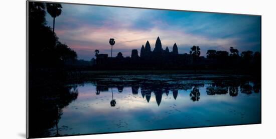 Temple at the Lakeside, Angkor Wat, Angkor Thom, Siem Reap, Angkor, Cambodia-null-Mounted Photographic Print