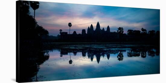 Temple at the Lakeside, Angkor Wat, Angkor Thom, Siem Reap, Angkor, Cambodia-null-Stretched Canvas