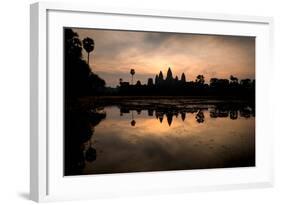 Temple at the Lakeside, Angkor Wat, Angkor Thom, Siem Reap, Angkor, Cambodia-null-Framed Photographic Print