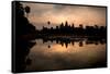 Temple at the Lakeside, Angkor Wat, Angkor Thom, Siem Reap, Angkor, Cambodia-null-Framed Stretched Canvas