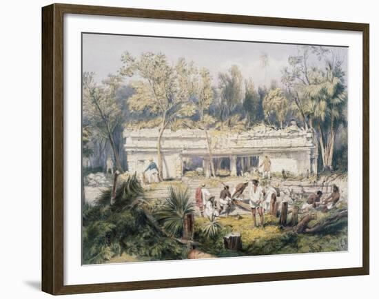 Temple at Tulum-Frederick Catherwood-Framed Giclee Print