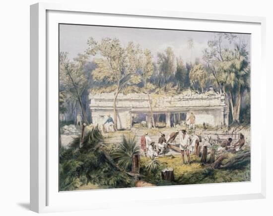 Temple at Tulum-Frederick Catherwood-Framed Giclee Print