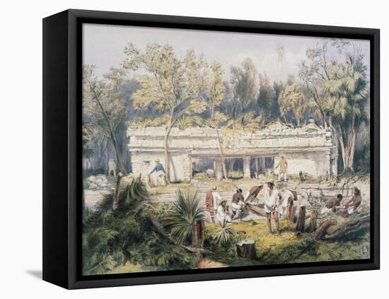 Temple at Tulum-Frederick Catherwood-Framed Stretched Canvas