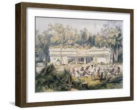 Temple at Tulum-Frederick Catherwood-Framed Giclee Print