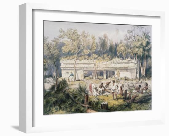 Temple at Tulum-Frederick Catherwood-Framed Giclee Print