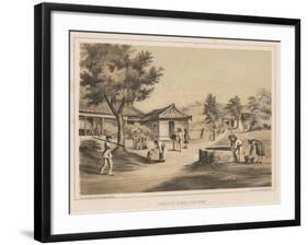 Temple at Tumai, Lew Chew, 1855-Wilhelm Joseph Heine-Framed Giclee Print