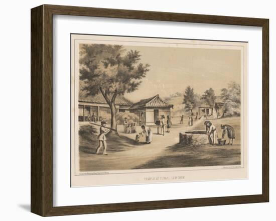 Temple at Tumai, Lew Chew, 1855-Wilhelm Joseph Heine-Framed Giclee Print
