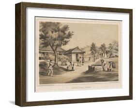 Temple at Tumai, Lew Chew, 1855-Wilhelm Joseph Heine-Framed Giclee Print