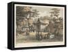 Temple at Yokuhama, 1855-Wilhelm Joseph Heine-Framed Stretched Canvas