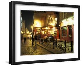 Temple Bar area at night, Dublin, Ireland-Alan Klehr-Framed Photographic Print