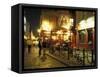 Temple Bar area at night, Dublin, Ireland-Alan Klehr-Framed Stretched Canvas