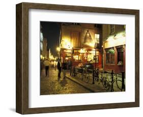 Temple Bar area at night, Dublin, Ireland-Alan Klehr-Framed Photographic Print