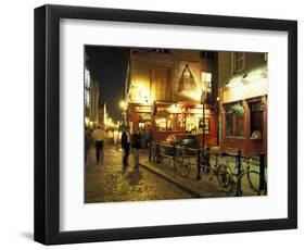 Temple Bar area at night, Dublin, Ireland-Alan Klehr-Framed Photographic Print