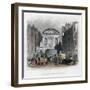 Temple Bar, from the Strand, London, 1829-W Wallis-Framed Giclee Print