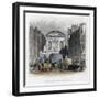 Temple Bar, from the Strand, London, 1829-W Wallis-Framed Giclee Print