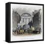 Temple Bar, from the Strand, London, 1829-W Wallis-Framed Stretched Canvas