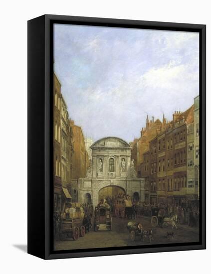 Temple Bar from the Strand, London, 1873-William Henry-Framed Stretched Canvas